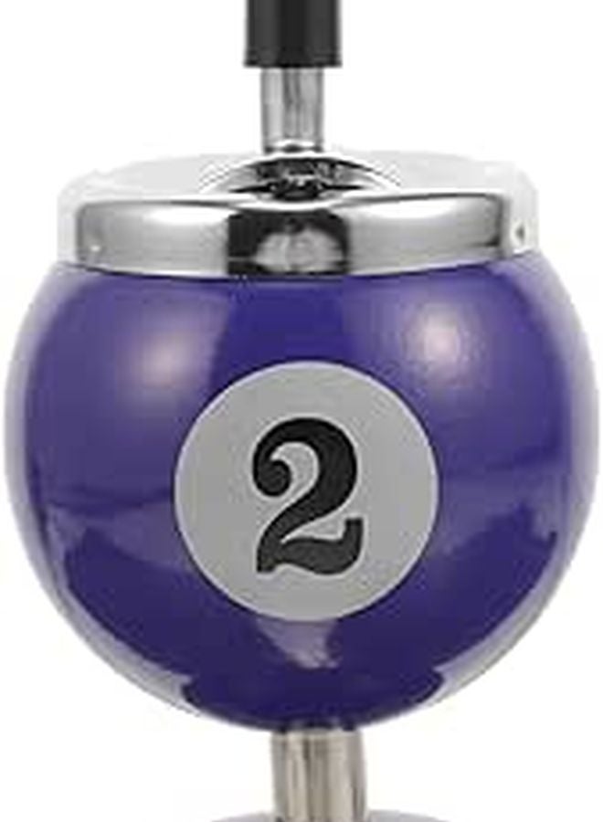 Automatic Windproof Smokeless Ashtray With Lid Blue Desktop Ash Holder For Home Office - Image 1