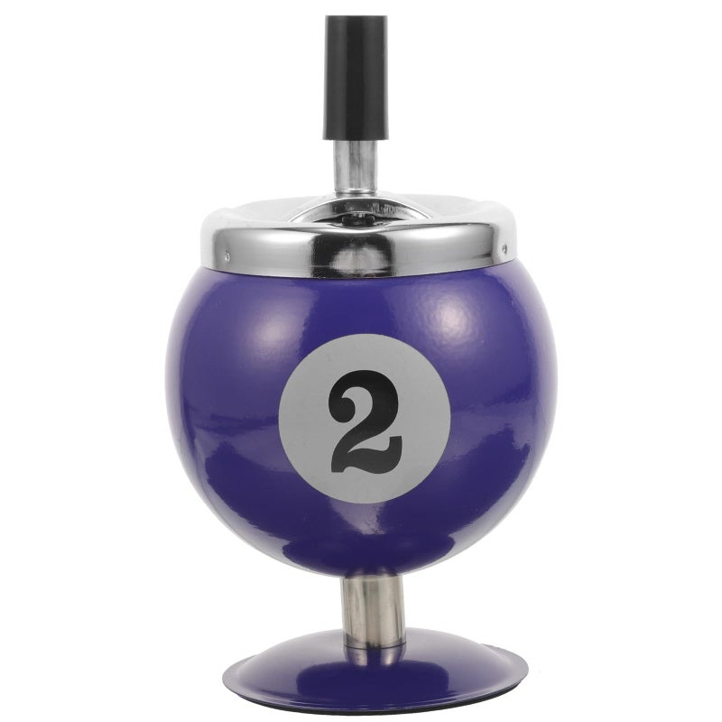 Automatic Windproof Smokeless Ashtray With Lid Blue Desktop Ash Holder For Home Office - Image 2