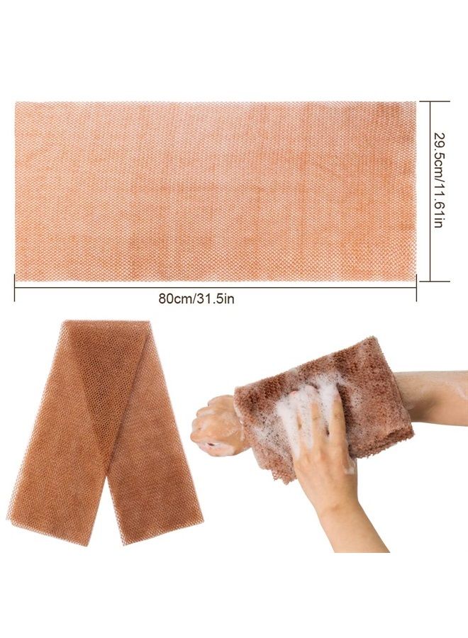 TCOTBE 2 Pieces African Net Sponge Long Net Bath Sponge Exfoliating Shower Body Scrubber Back Scrubber Skin Smoother Body Exfoliating Cloth Nylon Bathing Scrubber for Men Women for Daily Use - Image 2
