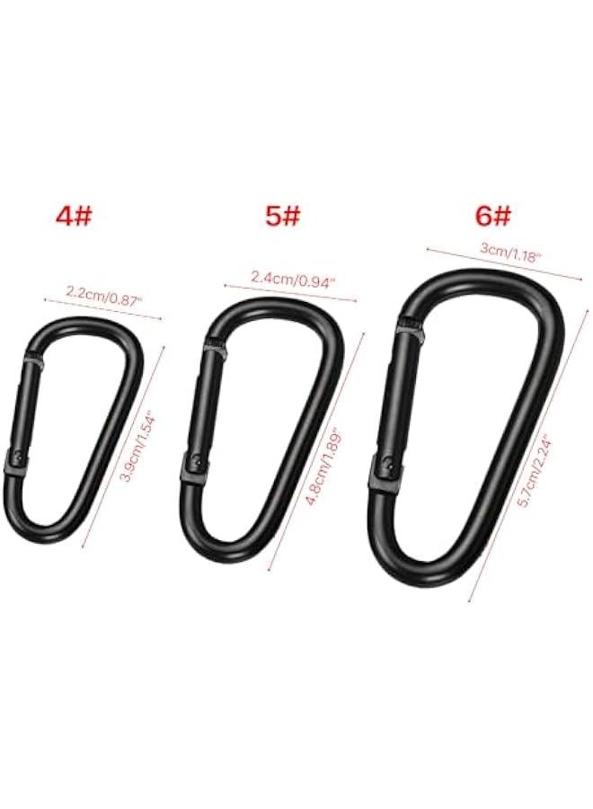 Generic 4Pcs Small Carabiner Clips Aluminum Alloy Spring Snap Hooks Mountaineering Buckle Outdoor Camping D Rings Clip Hook D Rings Clip Hook Mini Keychain Carabiner Outdoor Gear  - Image 2