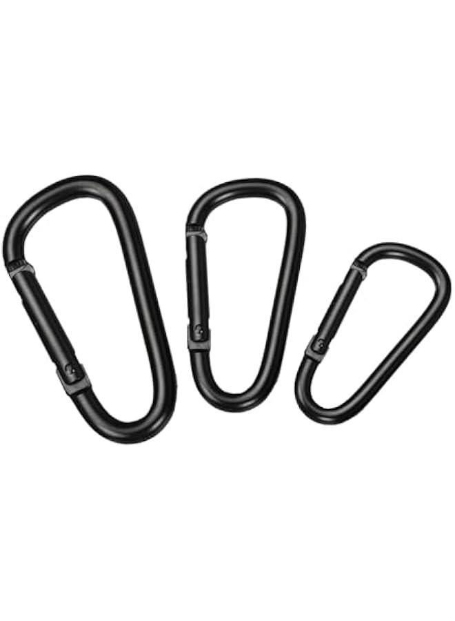 Generic 4Pcs Small Carabiner Clips Aluminum Alloy Spring Snap Hooks Mountaineering Buckle Outdoor Camping D Rings Clip Hook D Rings Clip Hook Mini Keychain Carabiner Outdoor Gear  - Image 3