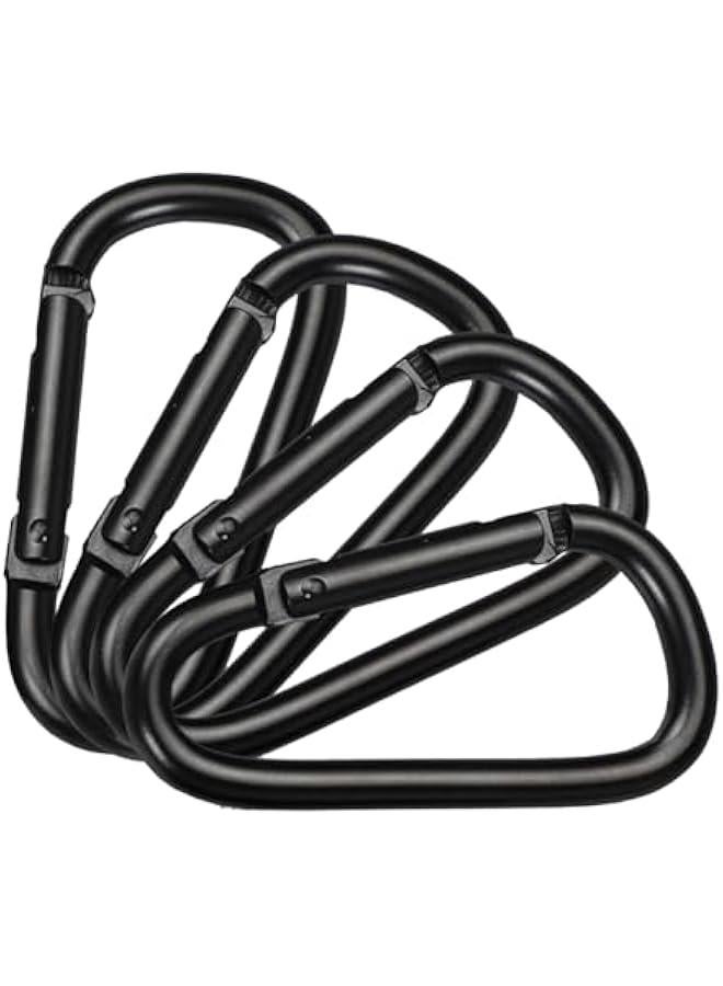 Generic 4Pcs Small Carabiner Clips Aluminum Alloy Spring Snap Hooks Mountaineering Buckle Outdoor Camping D Rings Clip Hook D Rings Clip Hook Mini Keychain Carabiner Outdoor Gear  - Image 5