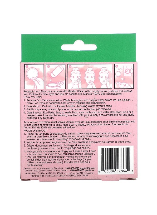 Garnier - Garnier, SkinActive, Micellar Cleansing Eco Pads, 3 Pads - Image 1