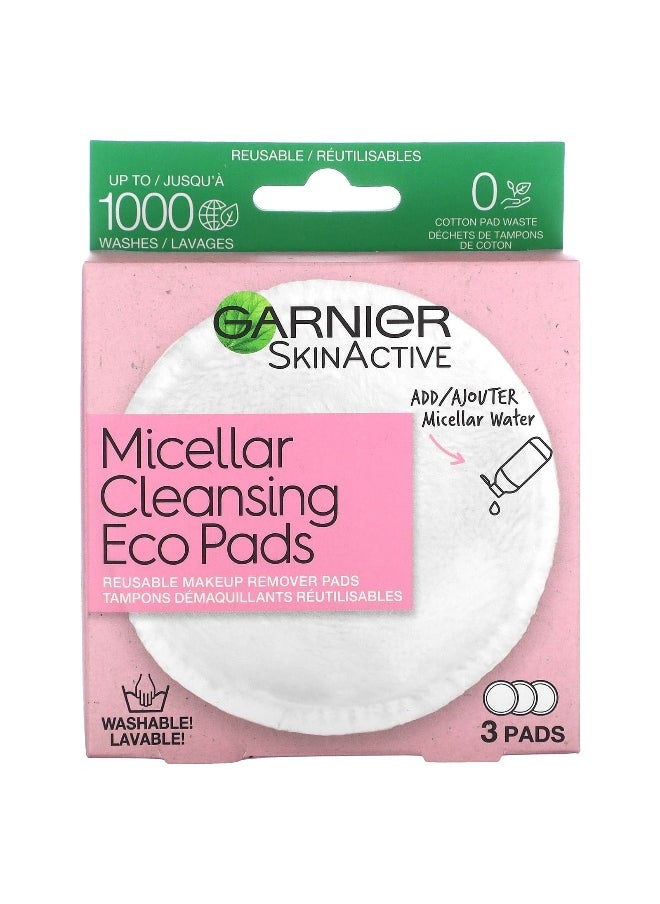 Garnier - Garnier, SkinActive, Micellar Cleansing Eco Pads, 3 Pads - Image 1