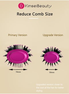 KinseiBeauty 4-In-1 Hot Air Brush, 1200W Electric Hair Dryer Brush with 2 Heads, Hair Styler and Volumizer  - Image 4