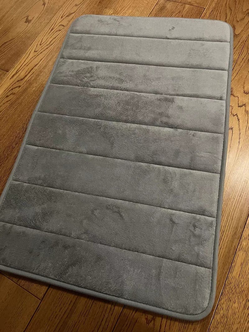 Y&D Logo Water Absorbent Memory Foam Bath Mat Rug, Machine Washable Bathroom Floor Mats, Soft & Non-Slip - Image 5