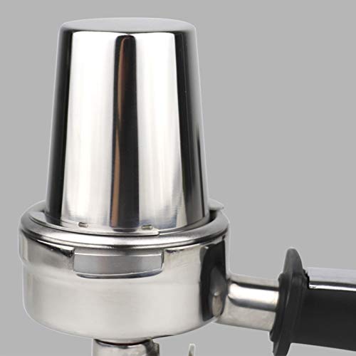 Fdit 51mm Coffee Dosing Cup Dose Cup Stainless Steel Coffee Machine Handle Dosing Cup Mug Coffee Powder Feeder Part For Milk Tea Shops Homes Coffee Shops ?Silver? - Image 5