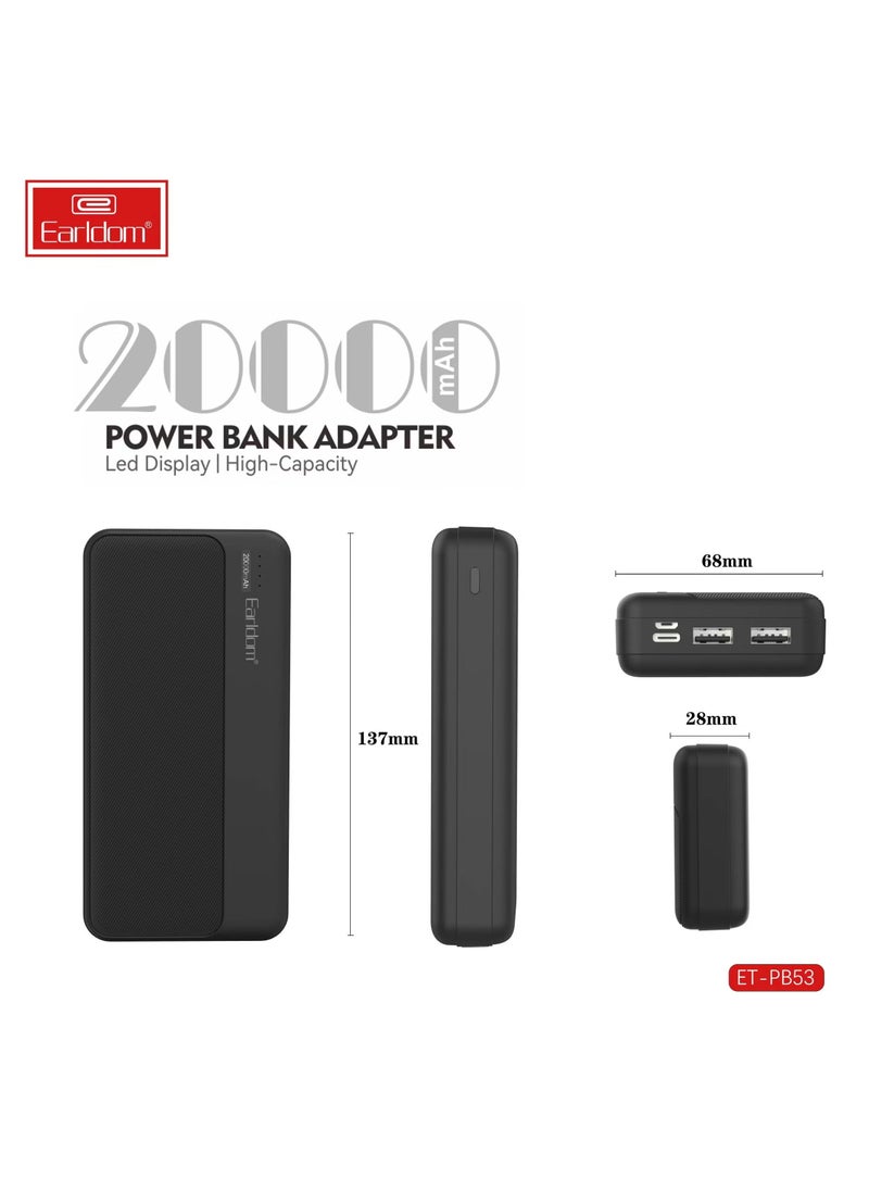 Earldom - Earldom ET-PB53 Power Bank 20000 mAh Earldom - Image 1