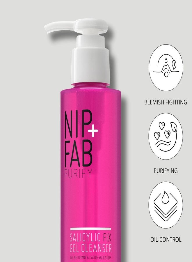 NIP+FAB جل منظف الوجه من نيب + فاب مع حمض الساليسيليك ونياسيناميد وألانطوين، غسول وجه مرطب يحتوي على BHA، منظف ساليسيليك، مضادات الأكسدة 4.9 أونصة سائلة - Image 4