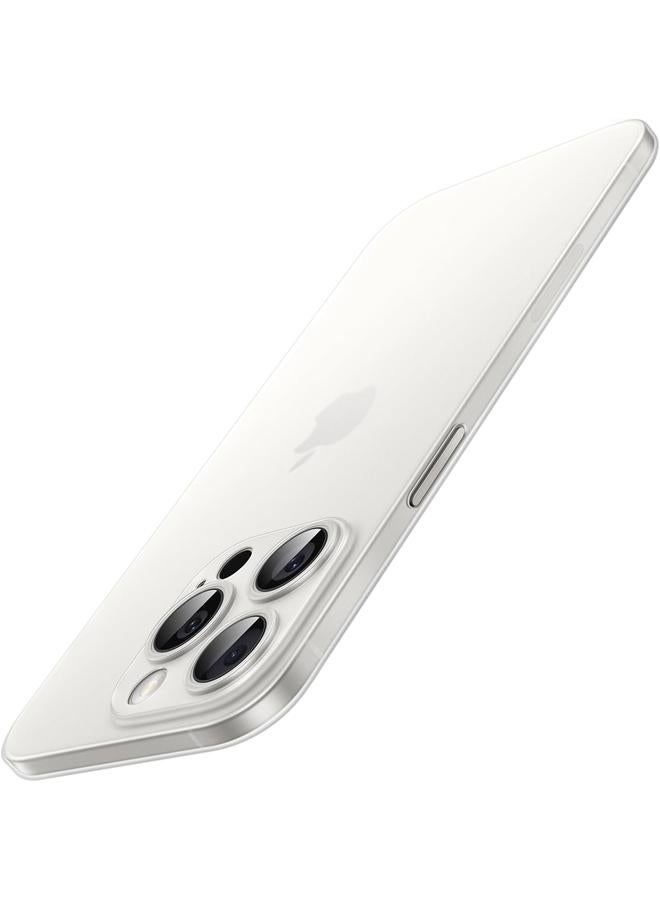 جي تيك جراب رفيع للغاية 0.35 مم لهاتف Iphone 15 Pro Max مقاس 6.7 بوصة، غطاء عدسة الكاميرا خفيف الوزن غير لامع من البولي بروبلين، جراب صلب بسيط يدعم الشحن اللاسلكي، شفاف غير لامع - Image 1