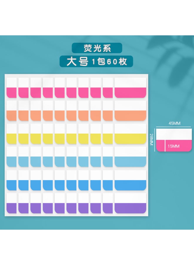 HELPS Morandi Lead Stickers Classified Writing Notes Stickers Color Fluorescent Stickers Bookmarks Transparent Post-it Notes Index Stickers - Image 1