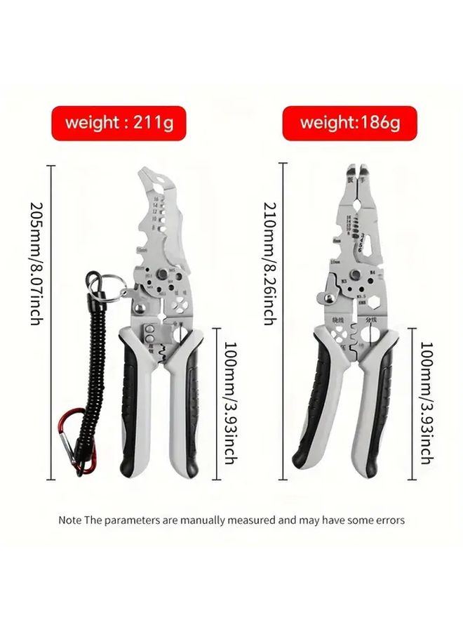 New Upgraded Chrome Steel Multifunctional Wire Stripper Cutter For Electrical Work - Image 3