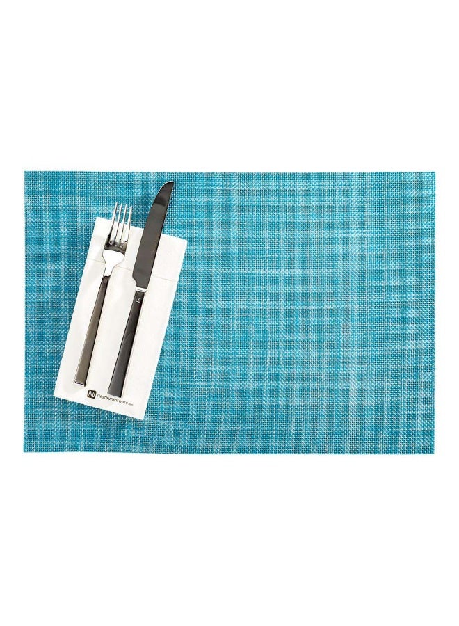 Restaurantware مفرش طاولة كارمل مش 16 × 12 بوصة، مجموعة من 6 مفرش منسوج قابل للغسل - مقاوم للحرارة، لا يتلطخ، مفرش مطبخ من الفينيل الأزرق، مع خيوط لؤلؤية، سهل التنظيف - Image 2