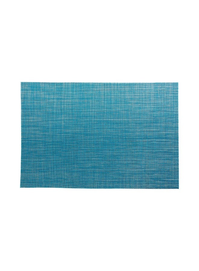 Restaurantware مفرش طاولة كارمل مش 16 × 12 بوصة، مجموعة من 6 مفرش منسوج قابل للغسل - مقاوم للحرارة، لا يتلطخ، مفرش مطبخ من الفينيل الأزرق، مع خيوط لؤلؤية، سهل التنظيف - Image 1