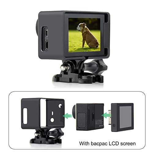 GEPULY BacPac Frame Mount Housing Case for GoPro Hero4, Hero3+, Hero 3 with LCD BacPac and Battery Extension Accessories - Image 3