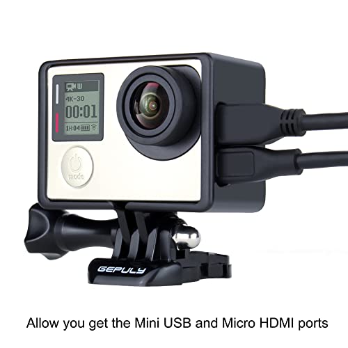 GEPULY BacPac Frame Mount Housing Case for GoPro Hero4, Hero3+, Hero 3 with LCD BacPac and Battery Extension Accessories - Image 2