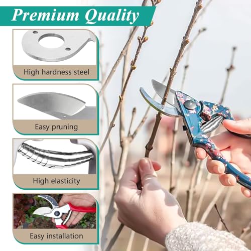 Gfdoso 2 Pcs Hand Pruner Replacement Kit (2/3-1) Compatible with Felco Pruners Models: F2, F4 &F11 - Spare Blade, Spring & Adjustment Key for Garden Pruning Shears & Bypass Clippers - Image 4