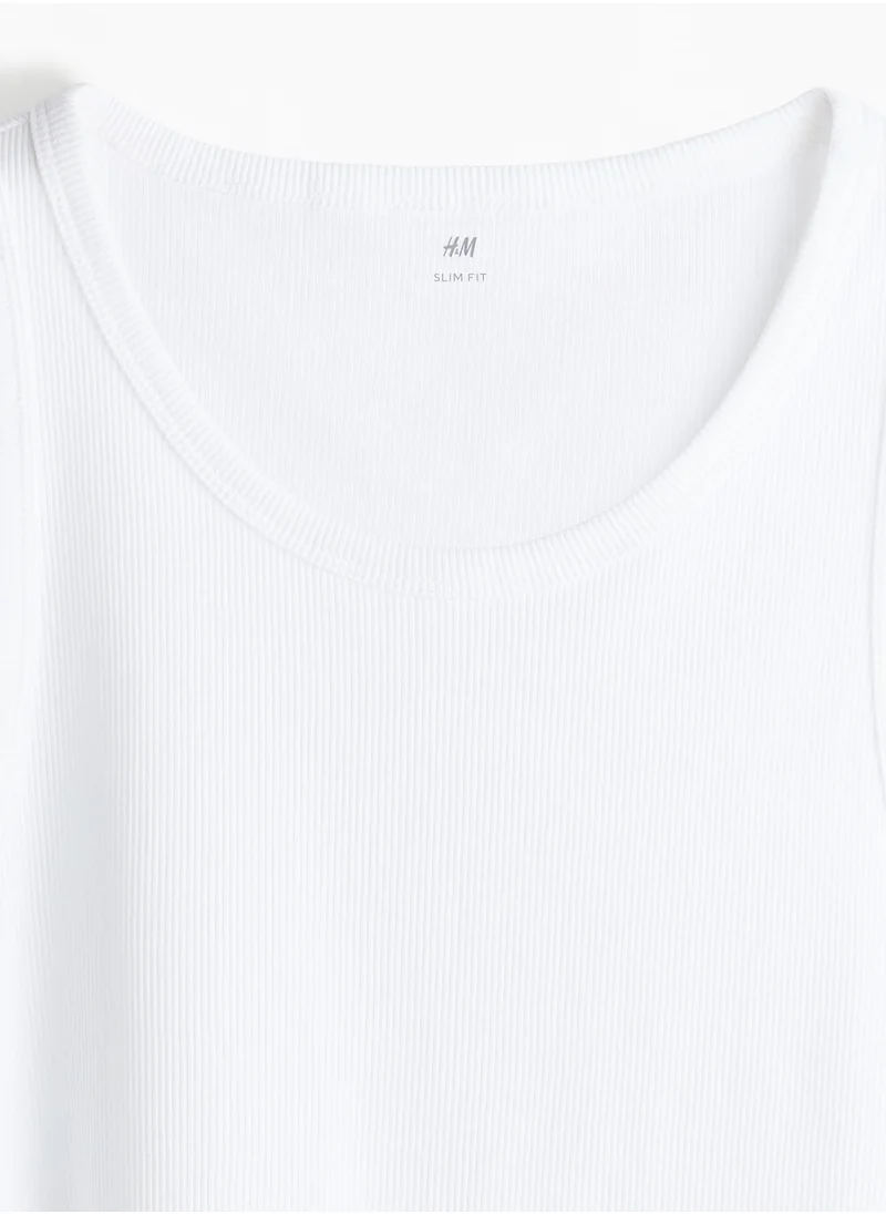 اتش اند ام 2-Pack Slim Fit Ribbed Vest Tops