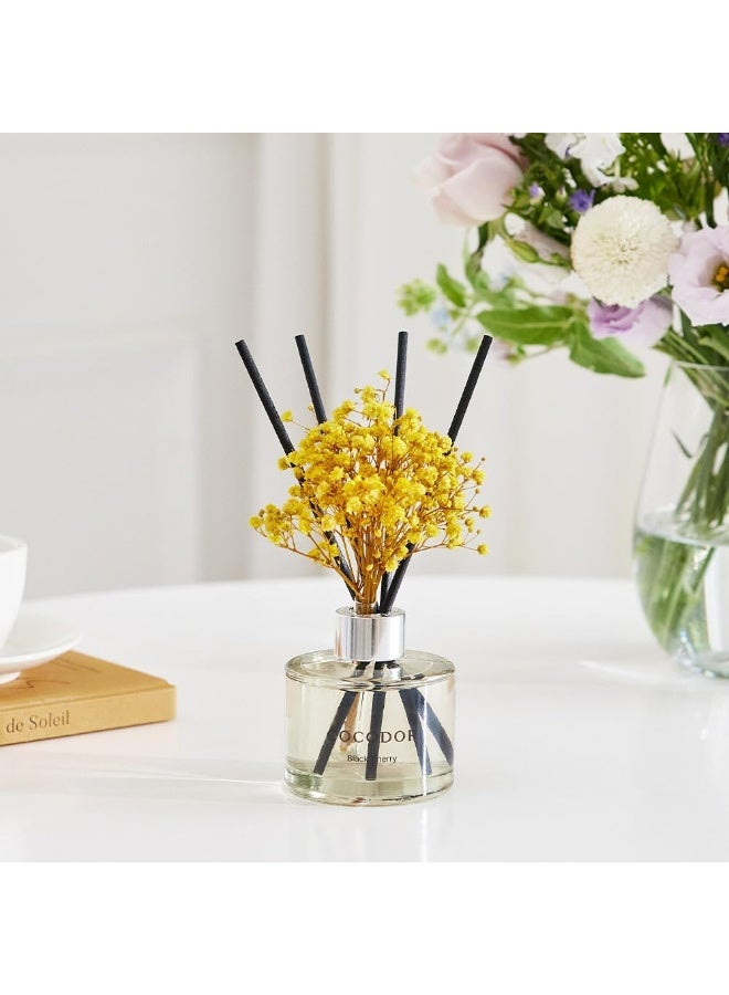 كوكودور مجموعة معطّر كوكودور بعصا القصب / 6.7 أونصة / معطّر بروائح الأعواد لتعطير المنزل مع الأعواد، مناسب لتزيين رف الحمّام (ليمون وإيكاليبتوس) - Image 2