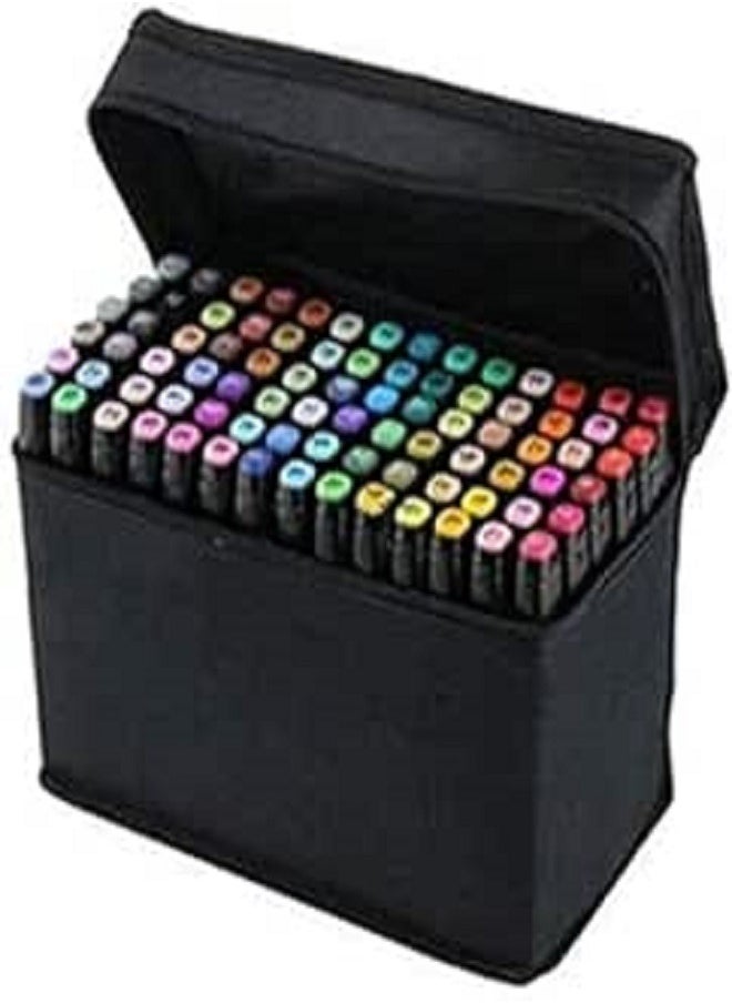 Generic Touch Five 80 Colors Art Sketch Drawing Twin Marker, Black  - Image 1