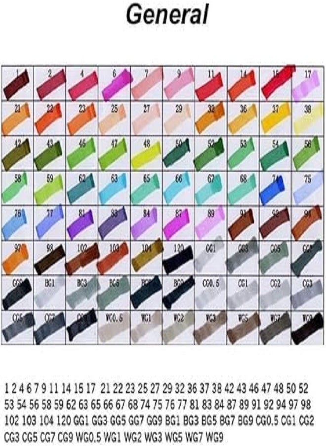Generic Touch Five 80 Colors Art Sketch Drawing Twin Marker, Black  - Image 3