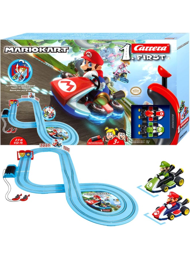 Carrera مجموعة سباق كارت ماريو الأولى من كارييرا مع سيارات سلاوت ماريو ويوشي (1:50، أحمر/أخضر) - Image 2