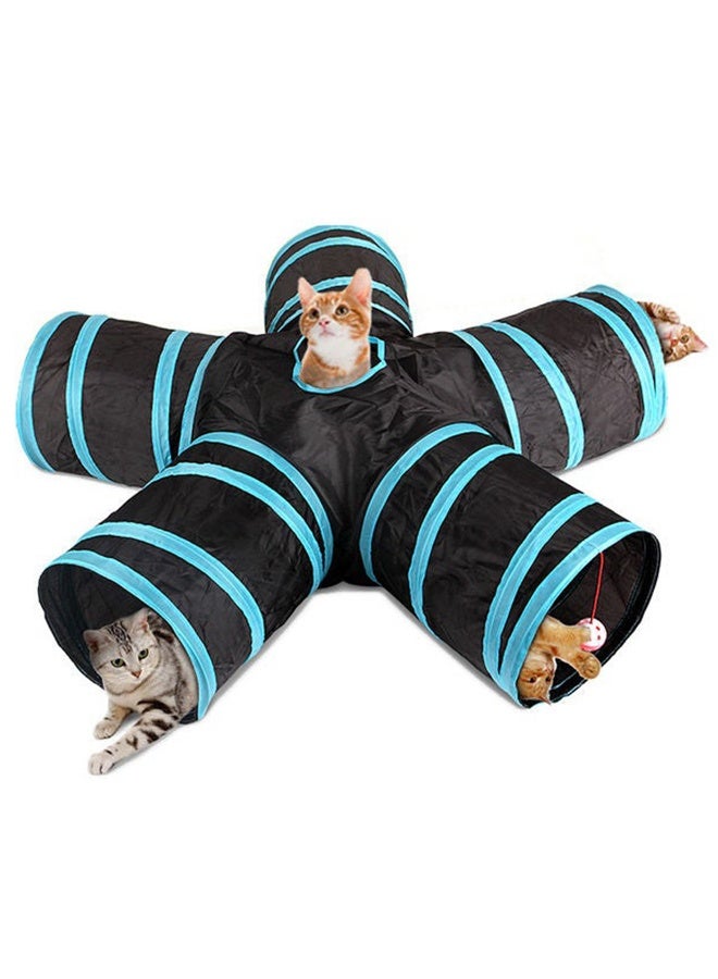 RollsTimi  Pet Cat Tunnel 5 Way,Pet Play Tunnel Collapsible Tunnel Toy for Cats,Dogs,Rabbits,Pets, Indoor and Outdoor Use - Image 1