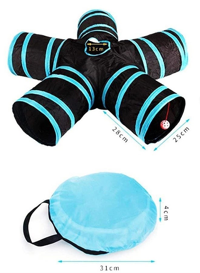 RollsTimi  Pet Cat Tunnel 5 Way,Pet Play Tunnel Collapsible Tunnel Toy for Cats,Dogs,Rabbits,Pets, Indoor and Outdoor Use - Image 2