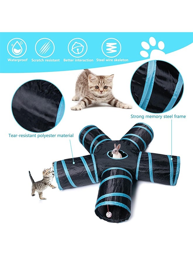RollsTimi  Pet Cat Tunnel 5 Way,Pet Play Tunnel Collapsible Tunnel Toy for Cats,Dogs,Rabbits,Pets, Indoor and Outdoor Use - Image 3