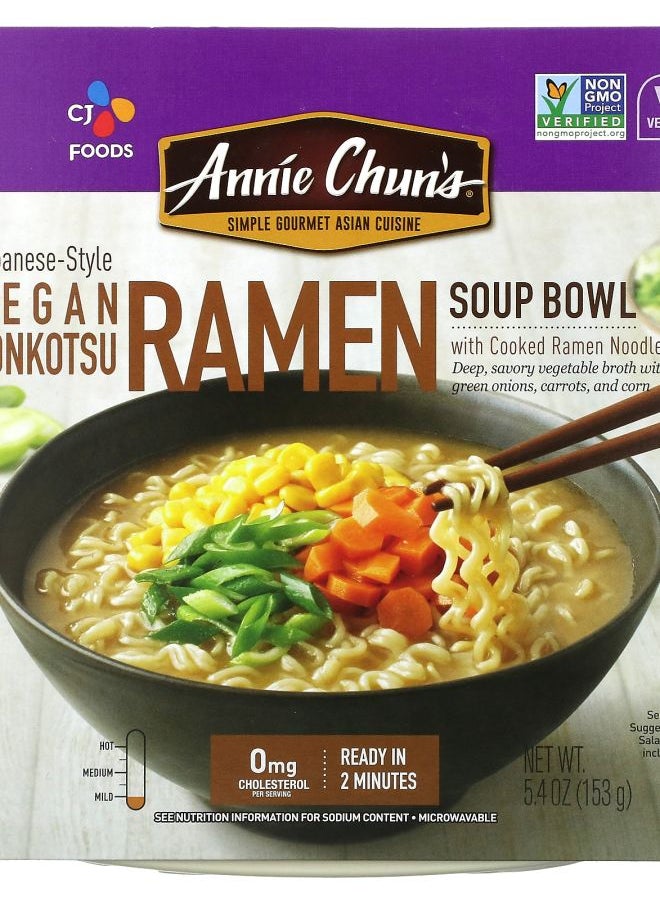 Annie Chun's - Ramen Soup Bowl Japanese-Style Vegan Tonkotsu Mild 5.4 oz (153 g) - Image 1