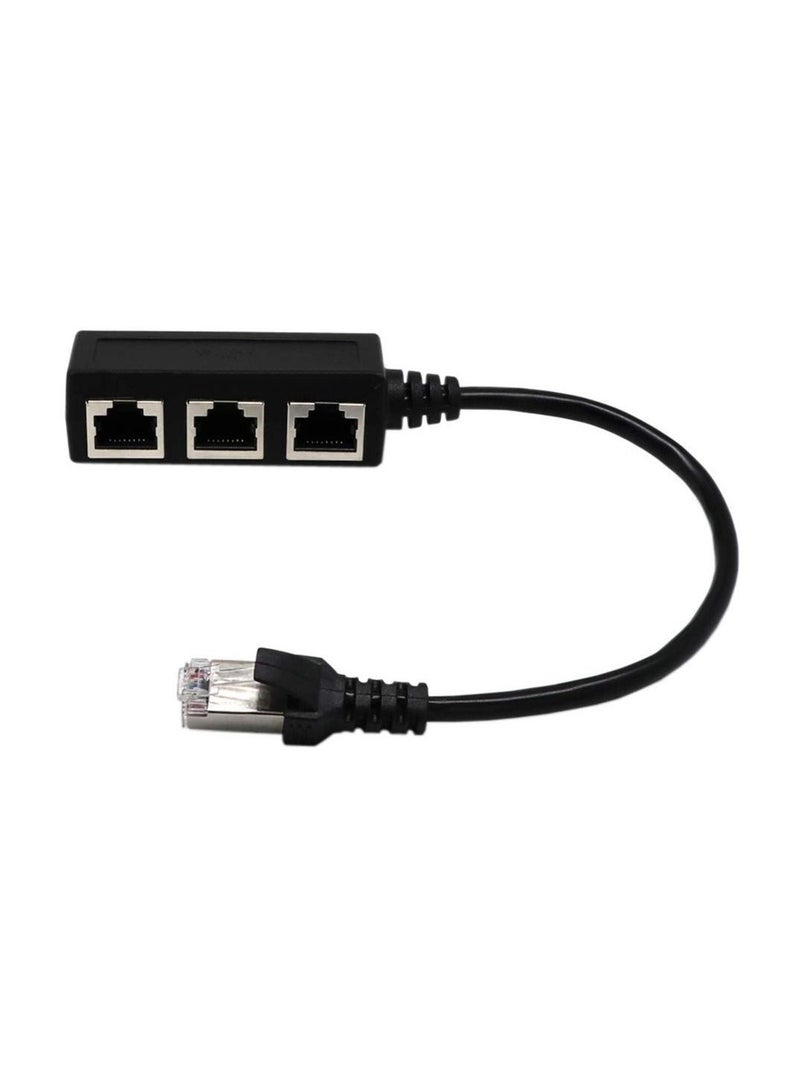 KASTWAVE Rj45 Ethernet Splitter Cable Rj45 1 Male to 3 Female Port Lan Ethernet Splitter Adapter Cable Lan Network Plug Connector Adapter for Cat5, Cat5e, Cat6, Cat7  - Image 1