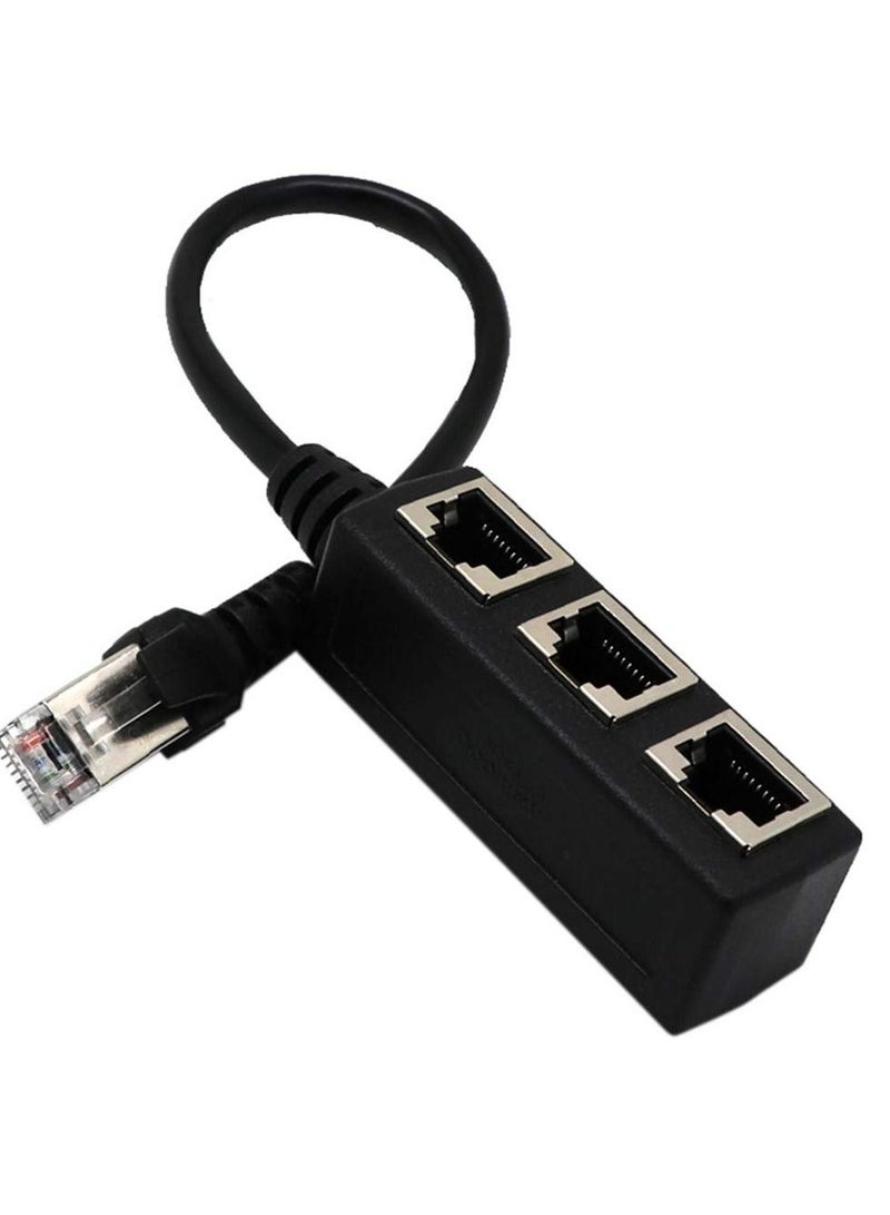 KASTWAVE Rj45 Ethernet Splitter Cable Rj45 1 Male to 3 Female Port Lan Ethernet Splitter Adapter Cable Lan Network Plug Connector Adapter for Cat5, Cat5e, Cat6, Cat7  - Image 2