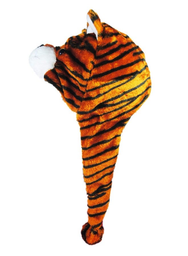 Malvina Boy's and Girl's Soft Faux Fur Plush Stuffed Tiger Costume Cap with Toy Hood (Yellow; Free Size) - Image 2