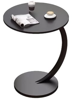 Rock Pow End Table Side Table for Sofa Round Couch Table Small TV Tray Table for Living Room Bedroom 40 * 62cm  - Image 2