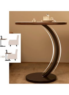 Rock Pow End Table Side Table for Sofa Round Couch Table Small TV Tray Table for Living Room Bedroom 40 * 62cm  - Image 5