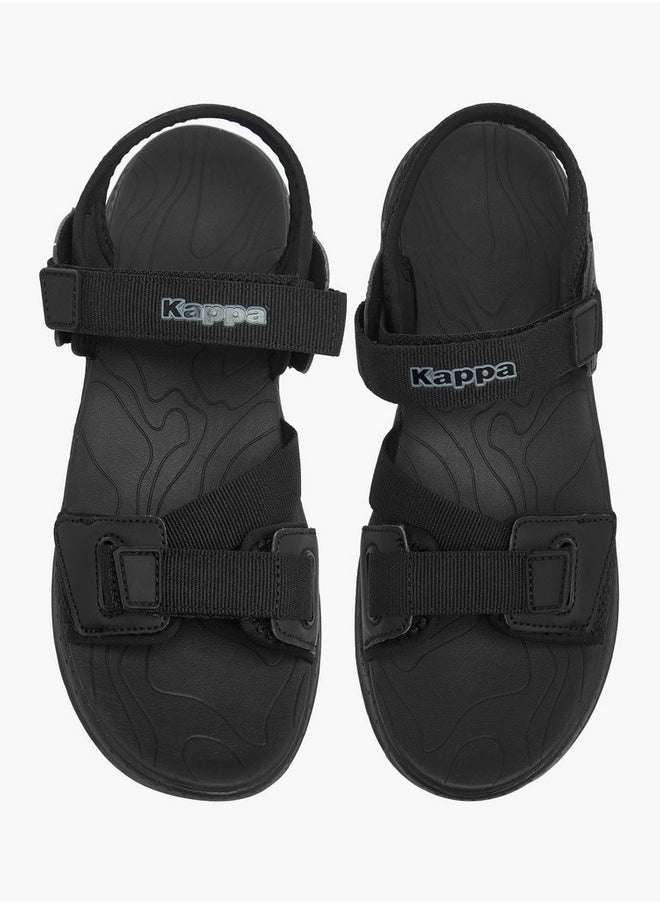 Kappa Women's Logo Detail Sandals with Hook and Loop Closure  - Image 1