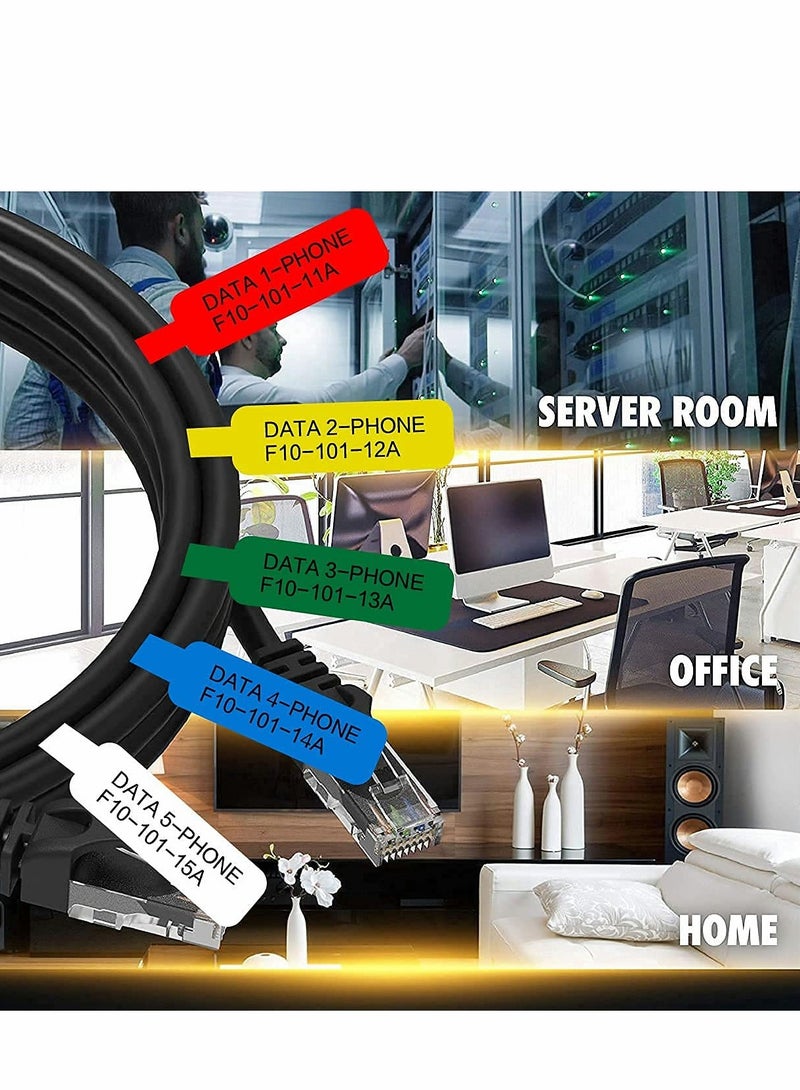 65 Waterproof Cable Labels - 65Pcs Flexible Wire Tags with Black Print on White for Easy Identification - Tear Resistant Stickers for Organizing Cords - Image 2
