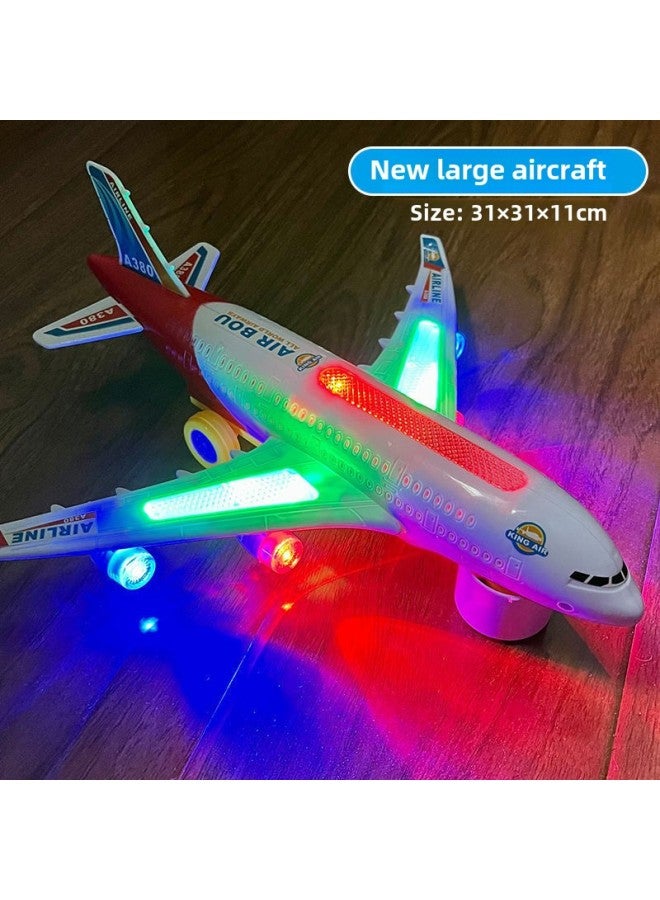 Children's Electric Universal Sliding Aircraft Toy Series Early Education Light Story Passenger Plane Model Boy Wholesale-Color:Large Universal Aircraft-Specifications:No. 5 Charging Sleeve  - Image 1