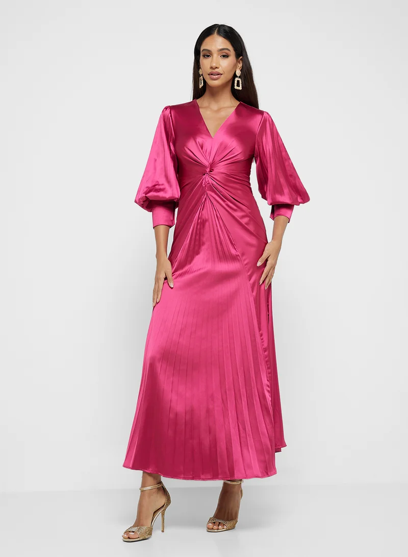 Ella Limited Edition Satin Pleated Dress