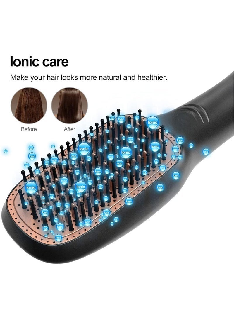 3 in 1 Professional Hair Styling Tool Hair Straightener Brush, Hot Air Brush, and One-Step Hair Dryer with Multiple Settings for Safe and Efficient Styling at Home and Travel - Image 4