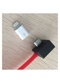 SYOSI Mini Portable Charger, Powered by AA/AAA Battery Smartphone Emergency Charger Compatible with MicroUSB to Lightning and USB-C Adapter Suit for Cell Phone Portable Devices (Red)  - Image 3
