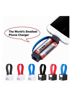 SYOSI Mini Portable Charger, Powered by AA/AAA Battery Smartphone Emergency Charger Compatible with MicroUSB to Lightning and USB-C Adapter Suit for Cell Phone Portable Devices (Red)  - Image 2