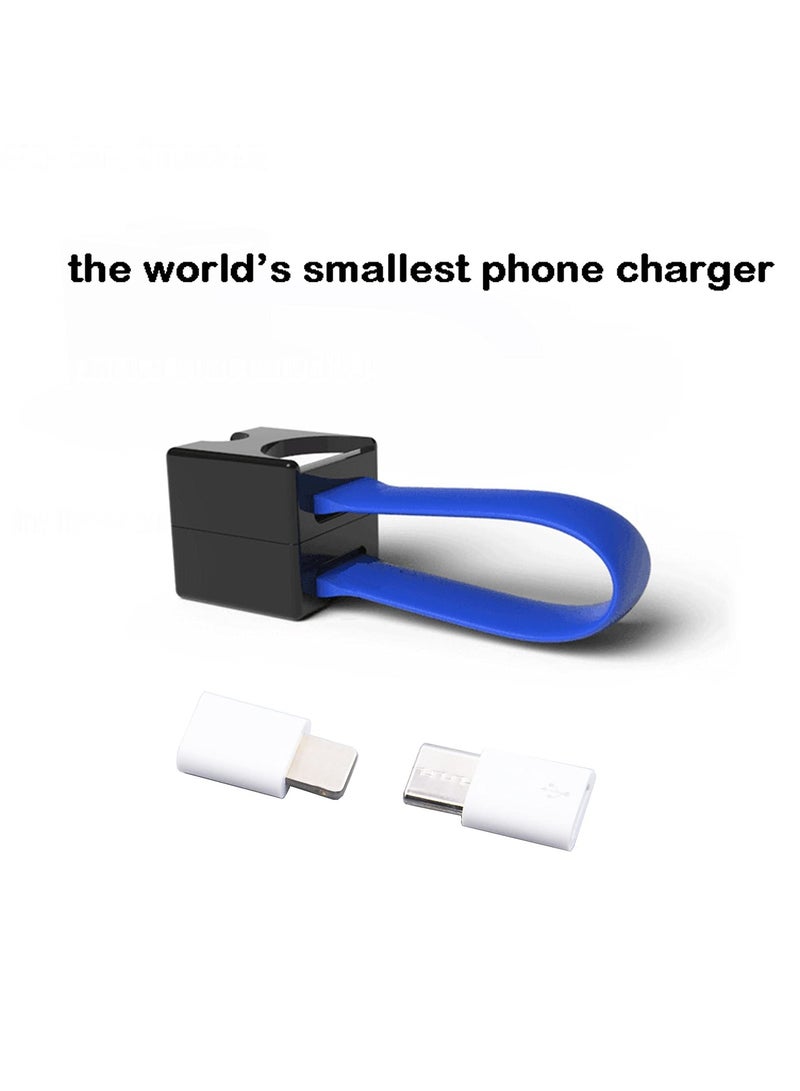 SYOSI Mini Portable Charger, Powered by AA/AAA Battery Smartphone Emergency Charger Compatible with MicroUSB to Lightning and USB-C Adapter Suit for Cell Phone Portable Devices (Red) - Image 5