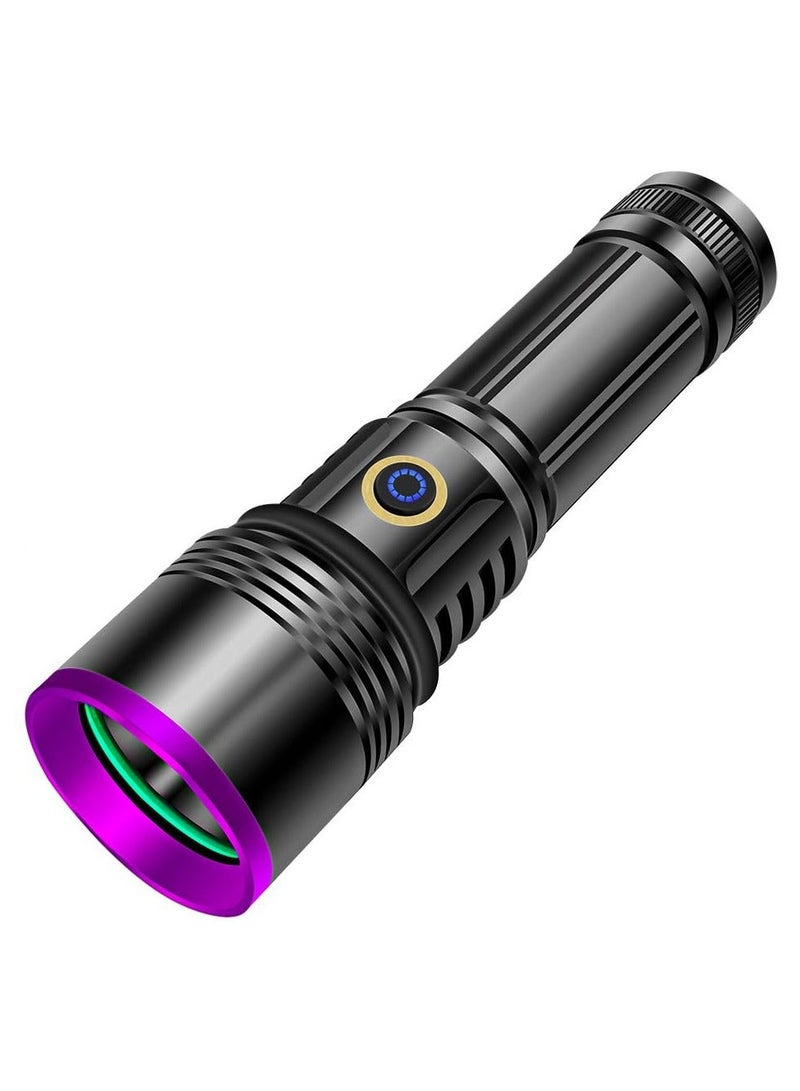 20W 355nm UV Flashlight USB Rechargeable Light High Power Black for Pet Urine Detection, Resin Curing, Minerals, Blood Tracking, Scorpion, Rockhounding,Yooperlites,A/C Leak Detect  - Image 1