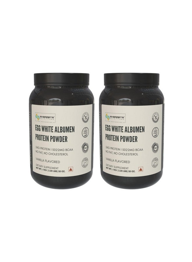Sharrets Egg White Albumen Protein Powder (1Kg X 2) Vanilla Flavored - Ideal For Athletes, Bodybuilders, And Health-Conscious Enthusiasts. - Image 1