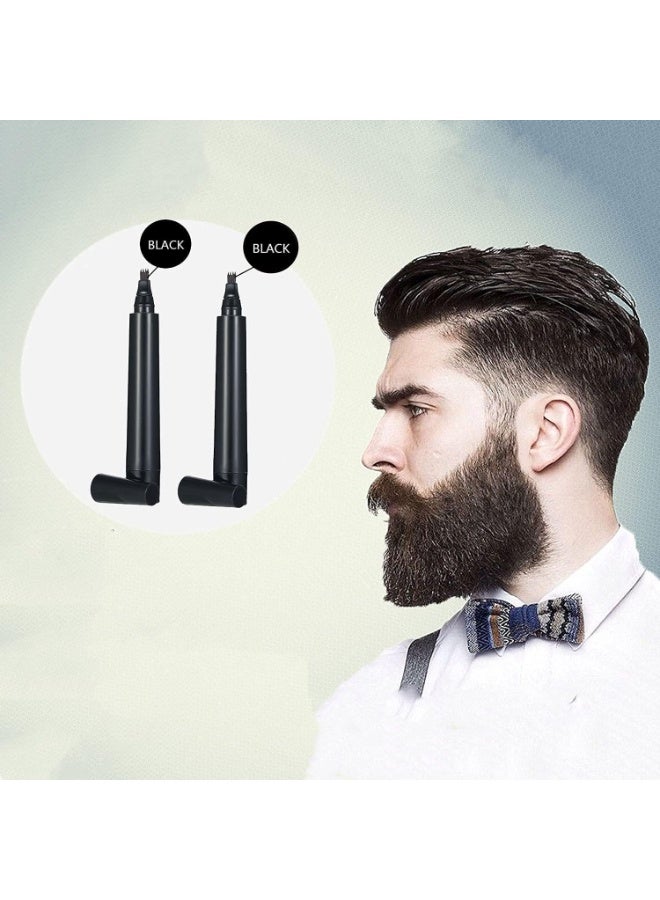 TIANWEI Tianwei Black Beard Pencil Filler Kit for Men Beard filling pen set with Brush Water Proof Long Lasting Coverage for Beard as Gift(Black)),XX-Large  - Image 5