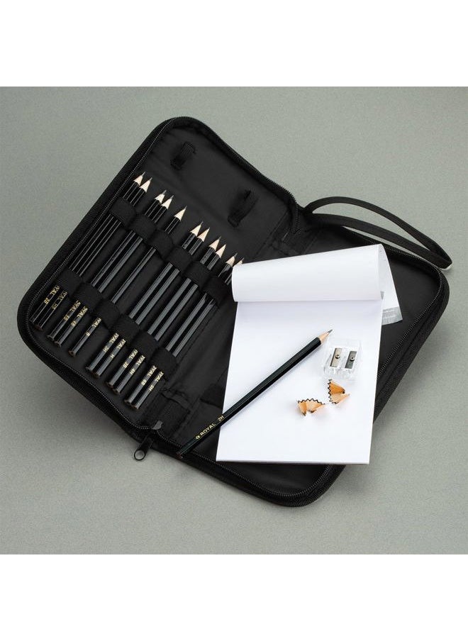 Royal & Langnickel Drawing and Sketching Pencil Set In Zippered Carrying Case  - Image 2