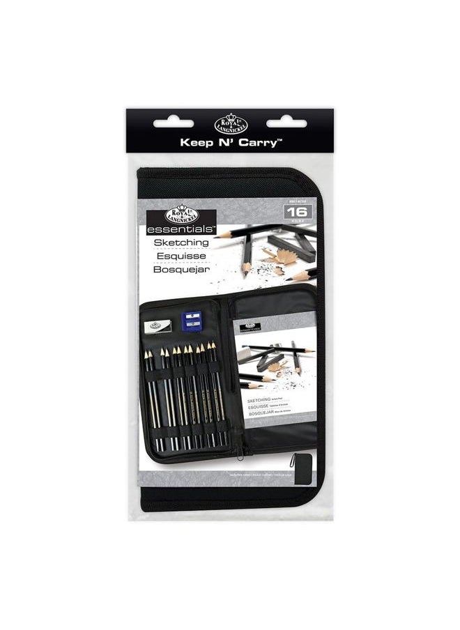 Royal & Langnickel Drawing and Sketching Pencil Set In Zippered Carrying Case  - Image 1