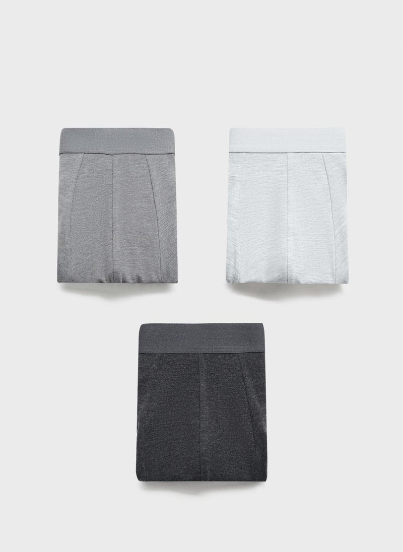 Mango Man Pack 3 Cotton Boxers  - Image 1
