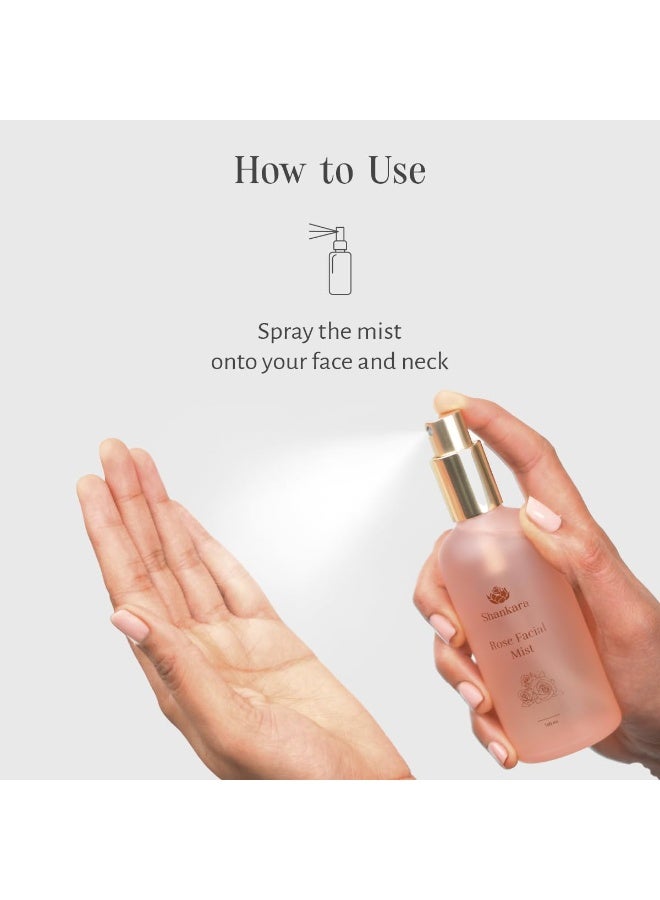 Shankara Rose Facial Mist With The Goodness Of Rose For hydration and cooling - 100 ml - Image 2